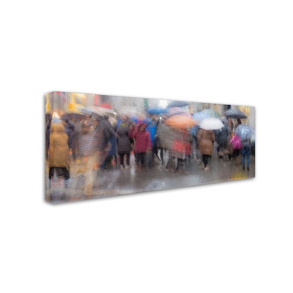 Moises Levy 'Umbrellas 4' Canvas Art,14x32